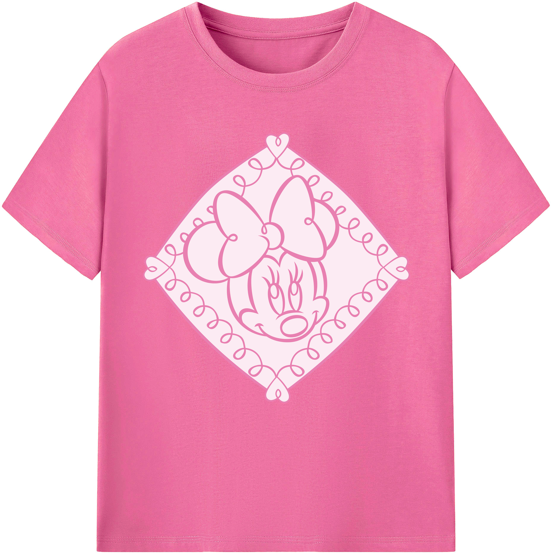 （画像用） ミッキーマウス Mickey Mouse レディースカジュアルプリントTシャツ（綿100％）